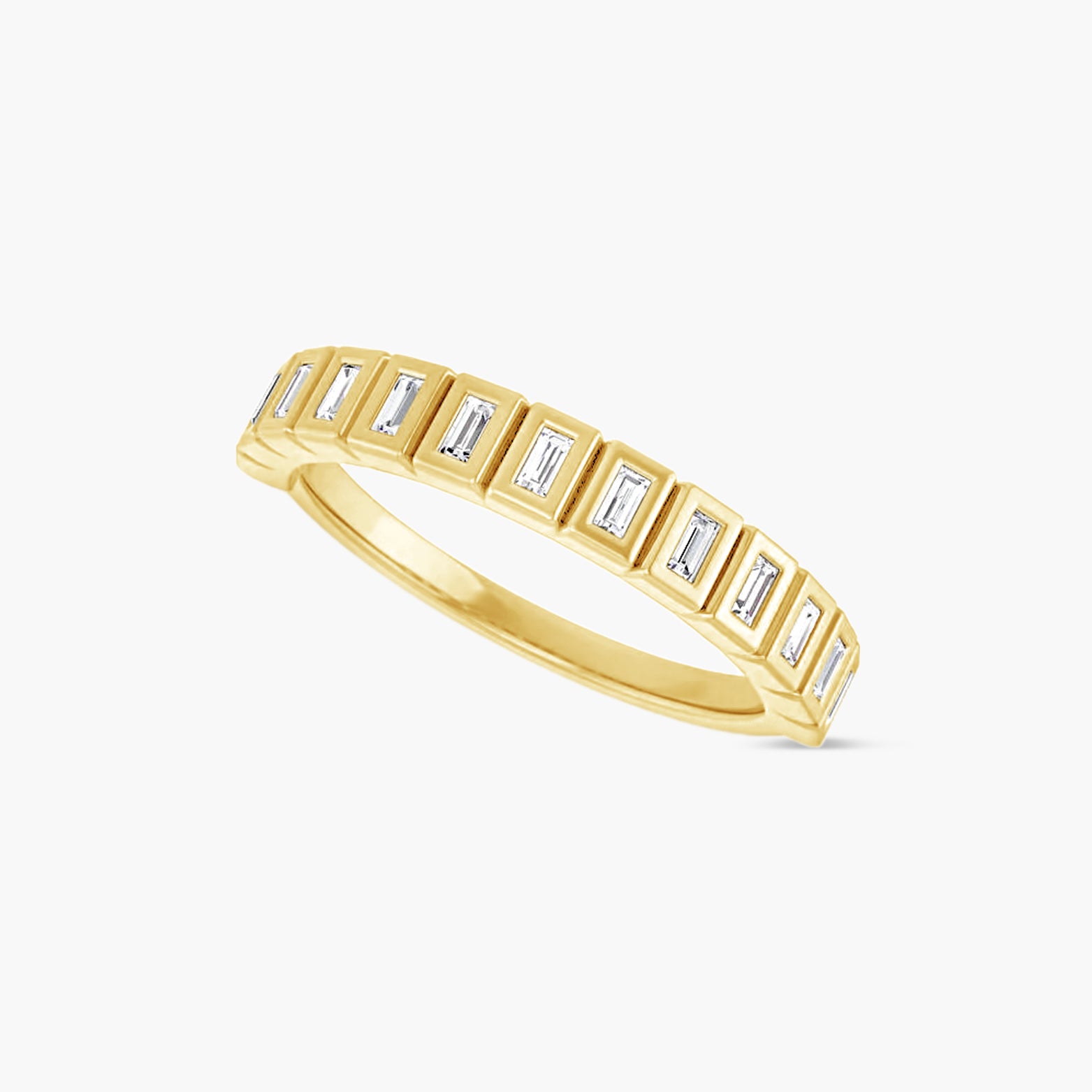 Straight Baguette Bezel-Set Anniversary Band