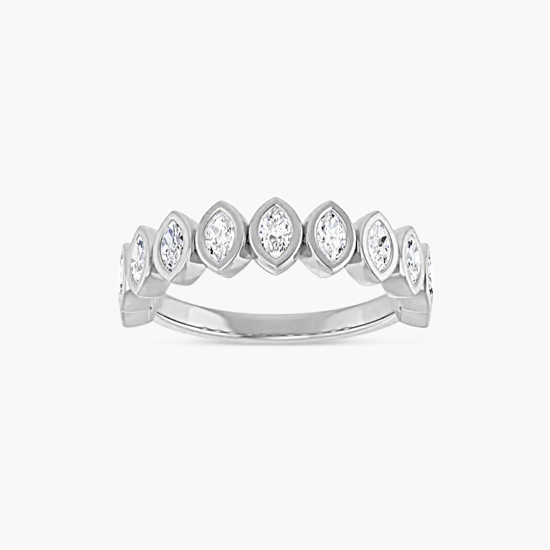 Marquise Bezel-Set Anniversary Band