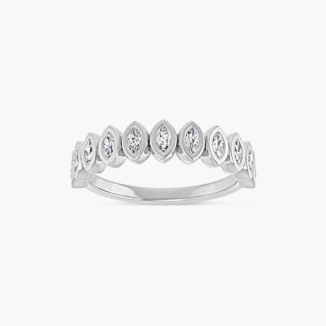 Marquise Bezel-Set Anniversary Band