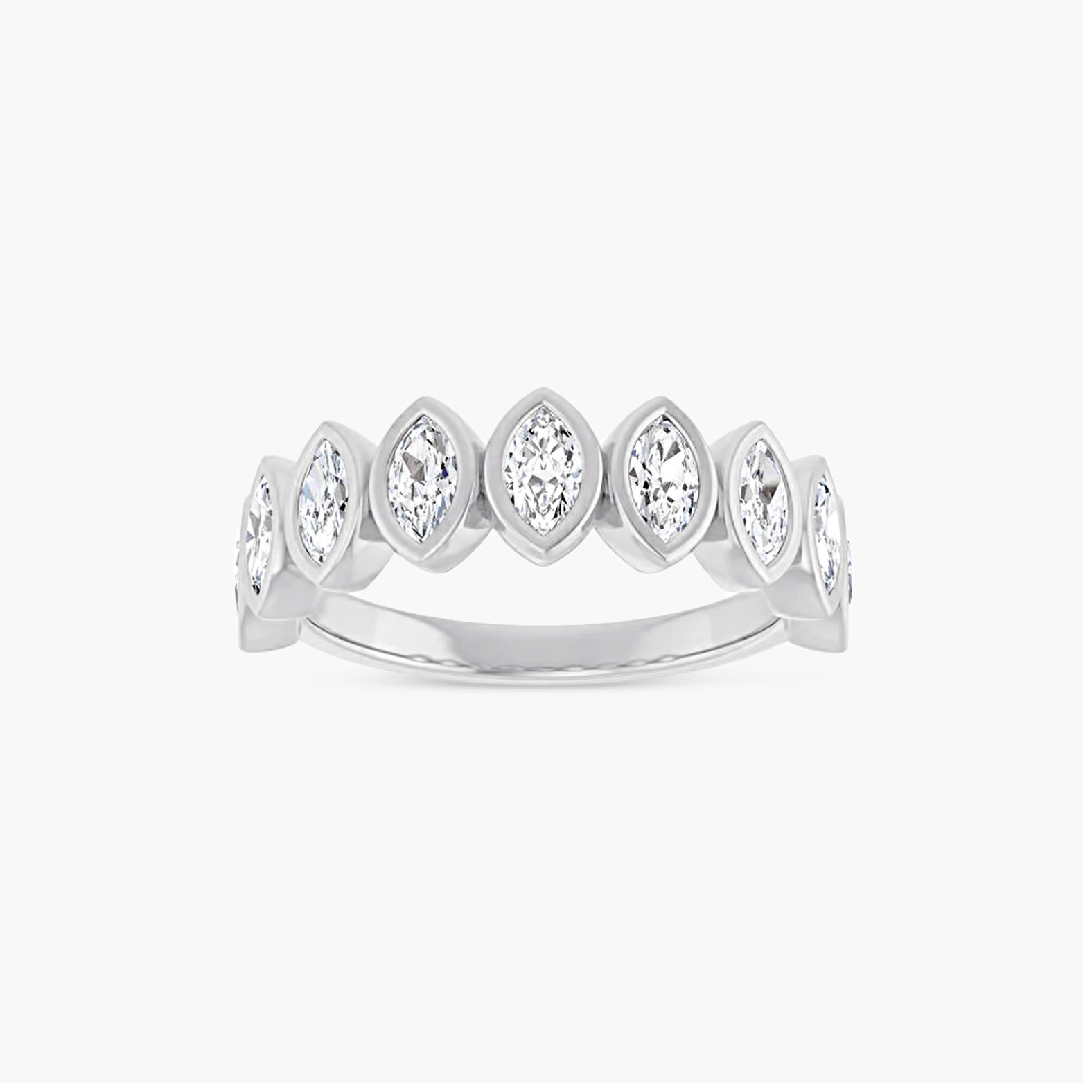 Marquise Bezel-Set Anniversary Band