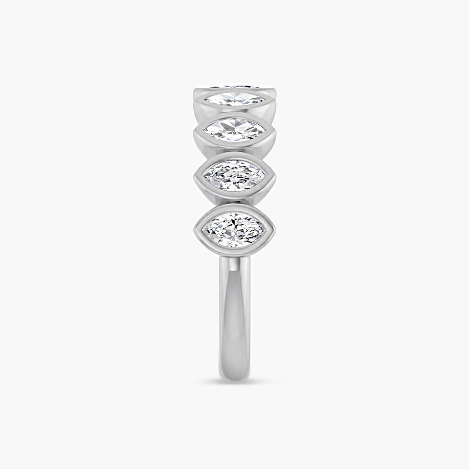 Marquise Bezel-Set Anniversary Band
