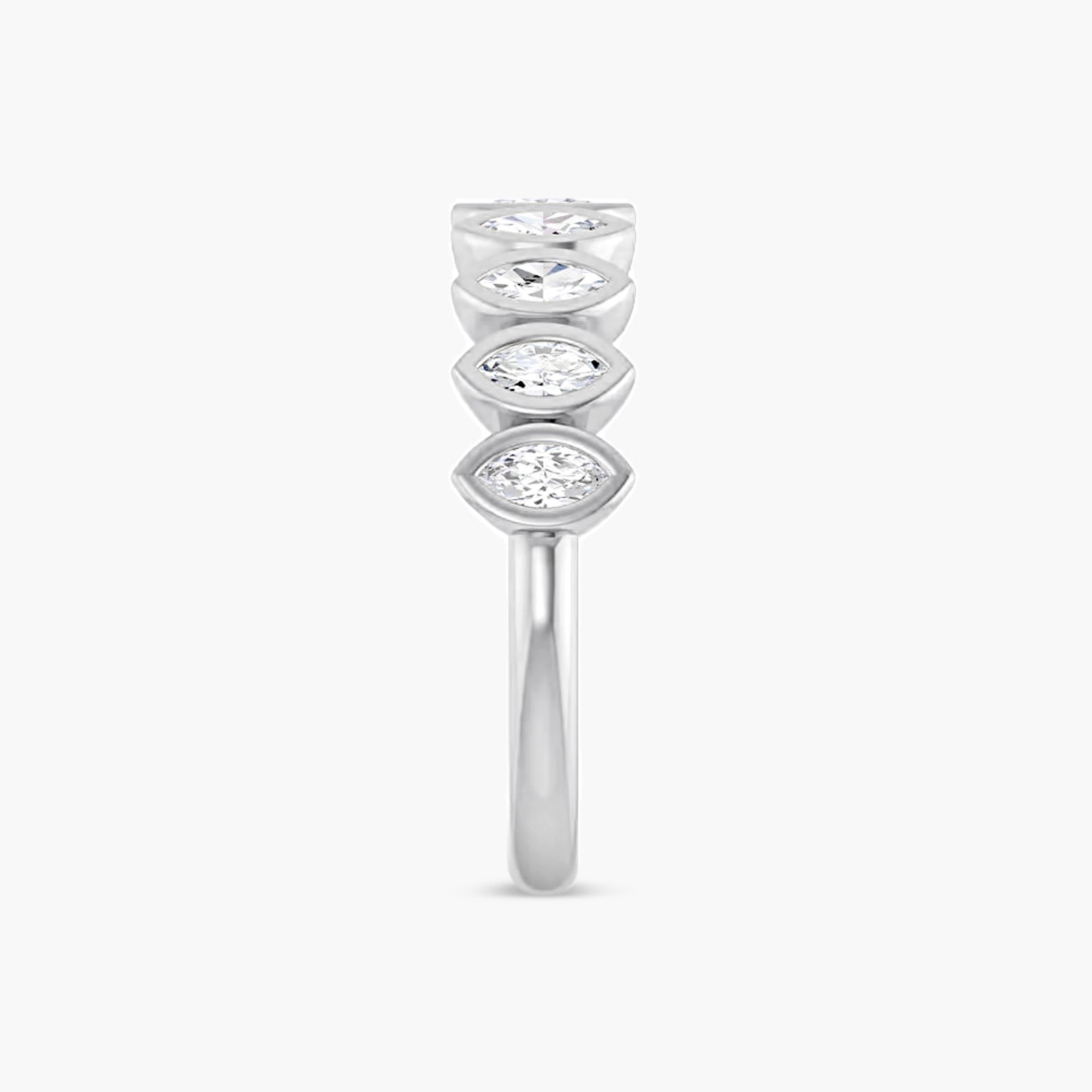 Marquise Bezel-Set Anniversary Band