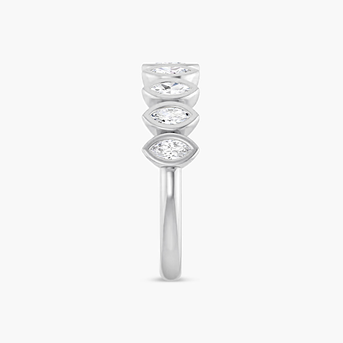 Marquise Bezel-Set Anniversary Band