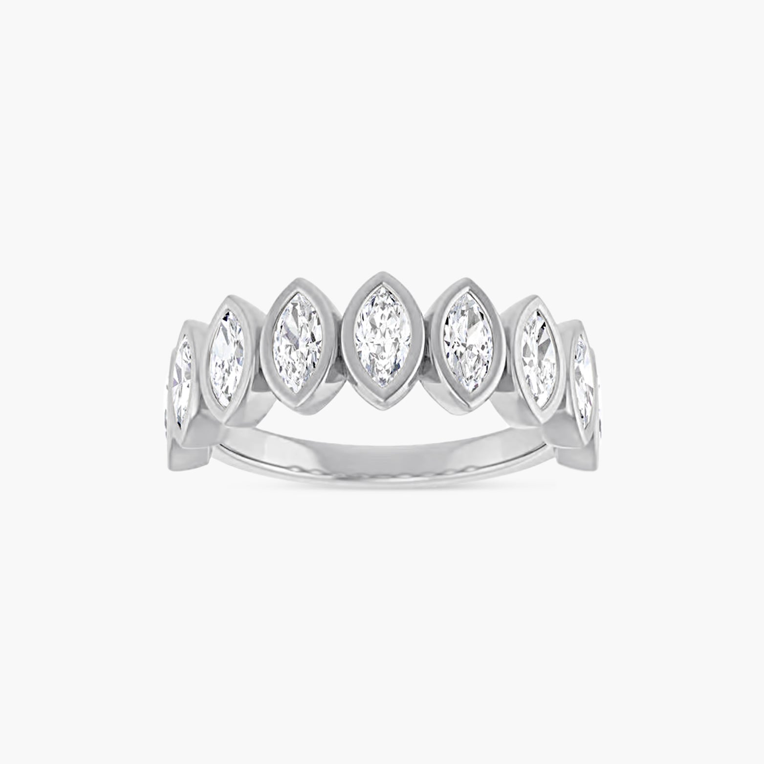 Marquise Bezel-Set Anniversary Band
