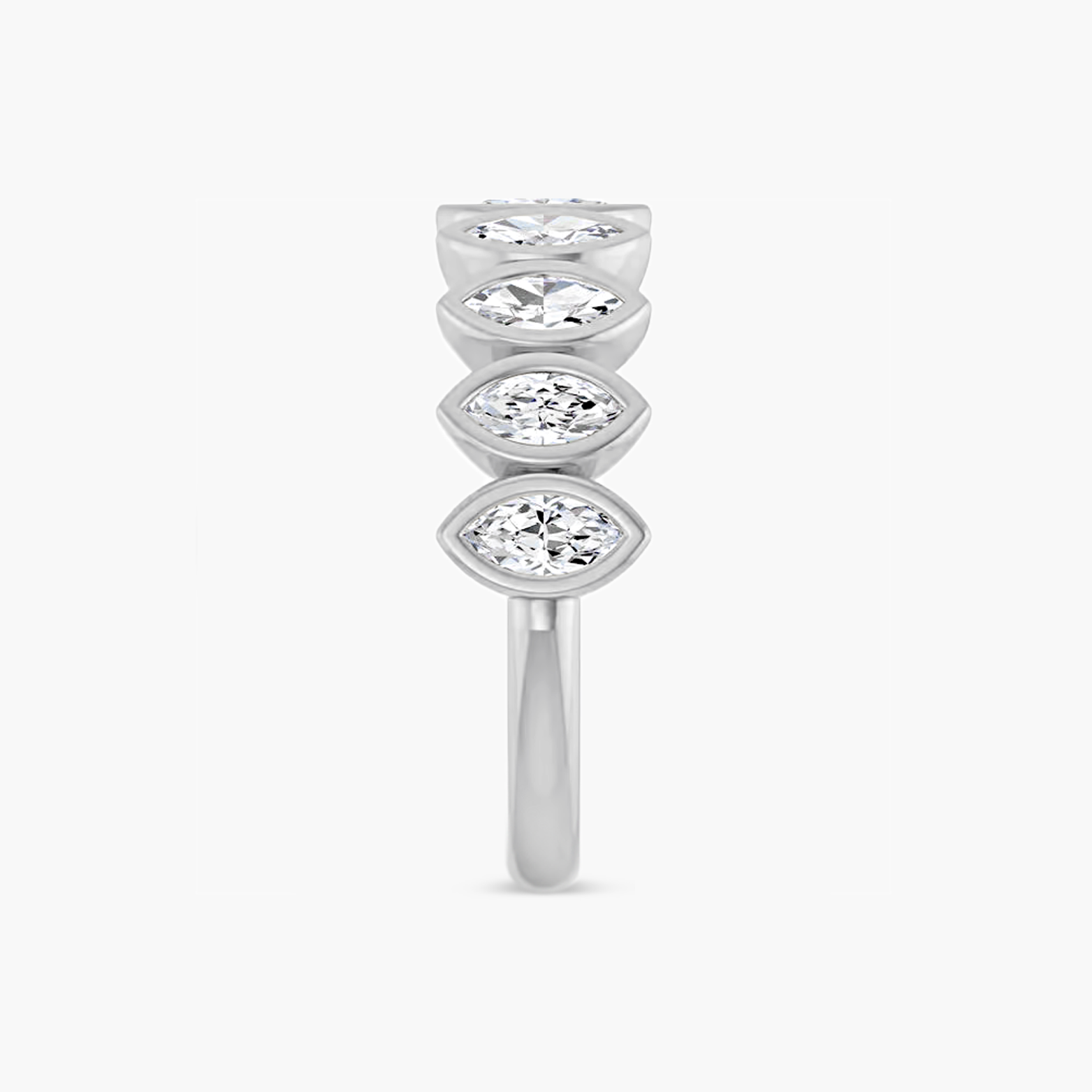 Marquise Bezel-Set Anniversary Band