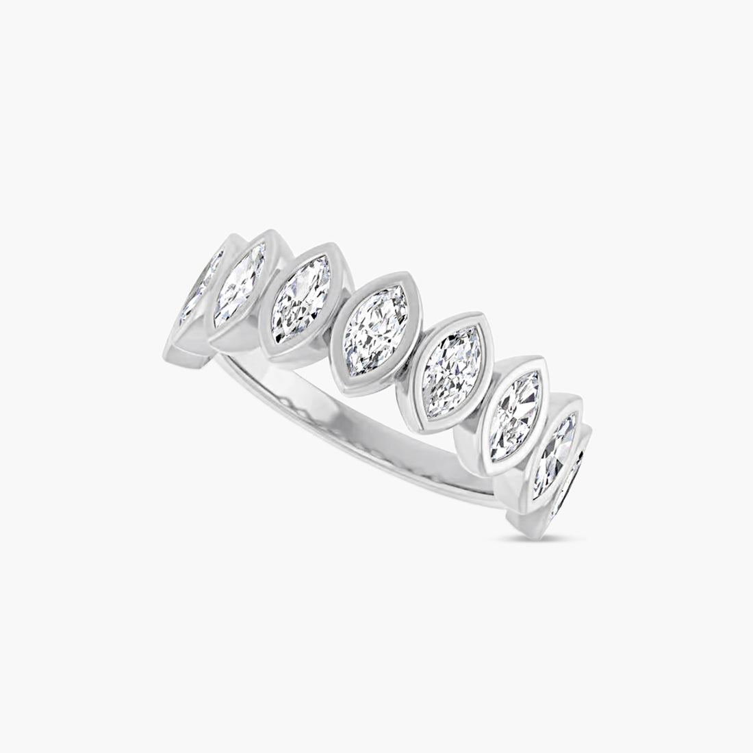 Marquise Bezel-Set Anniversary Band