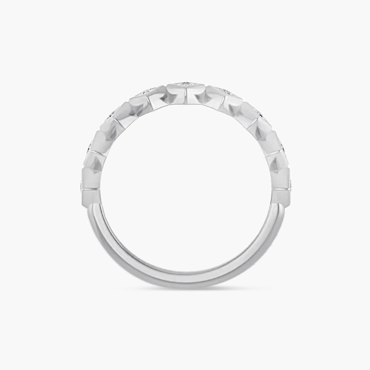 Square Bezel-Set Anniversary Band