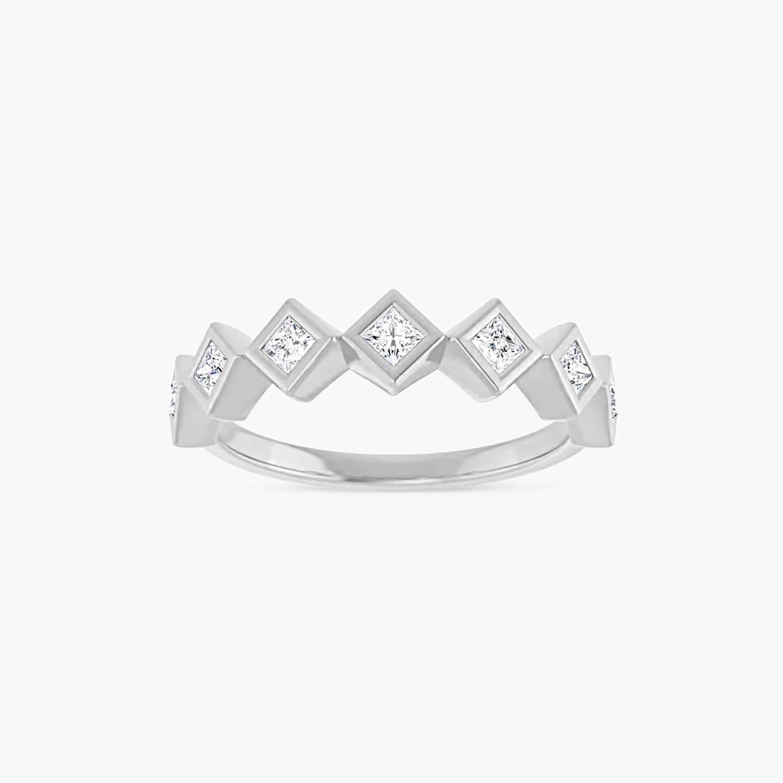 Square Bezel-Set Anniversary Band