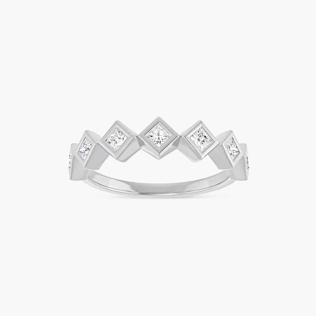 Square Bezel-Set Anniversary Band