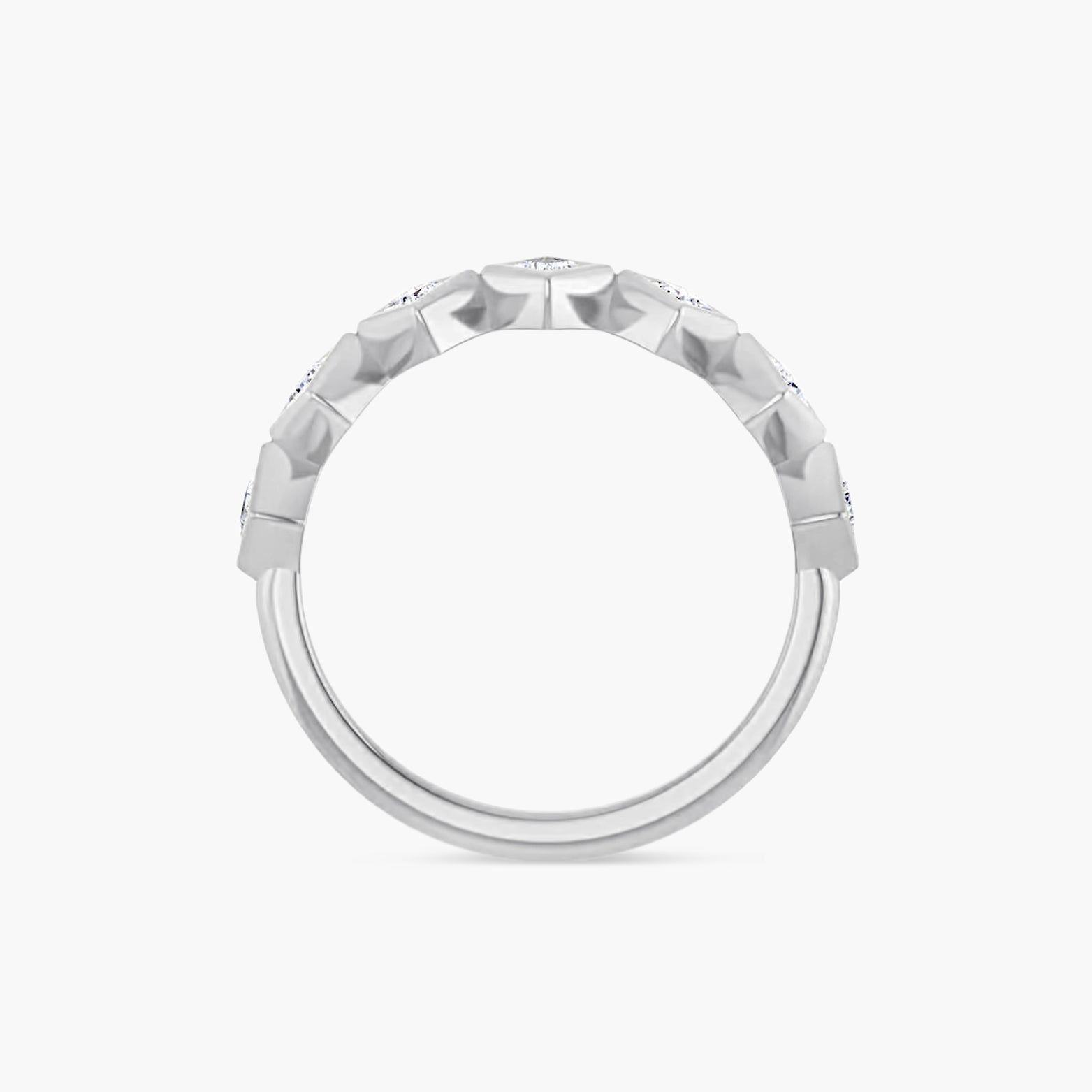 Square Bezel-Set Anniversary Band