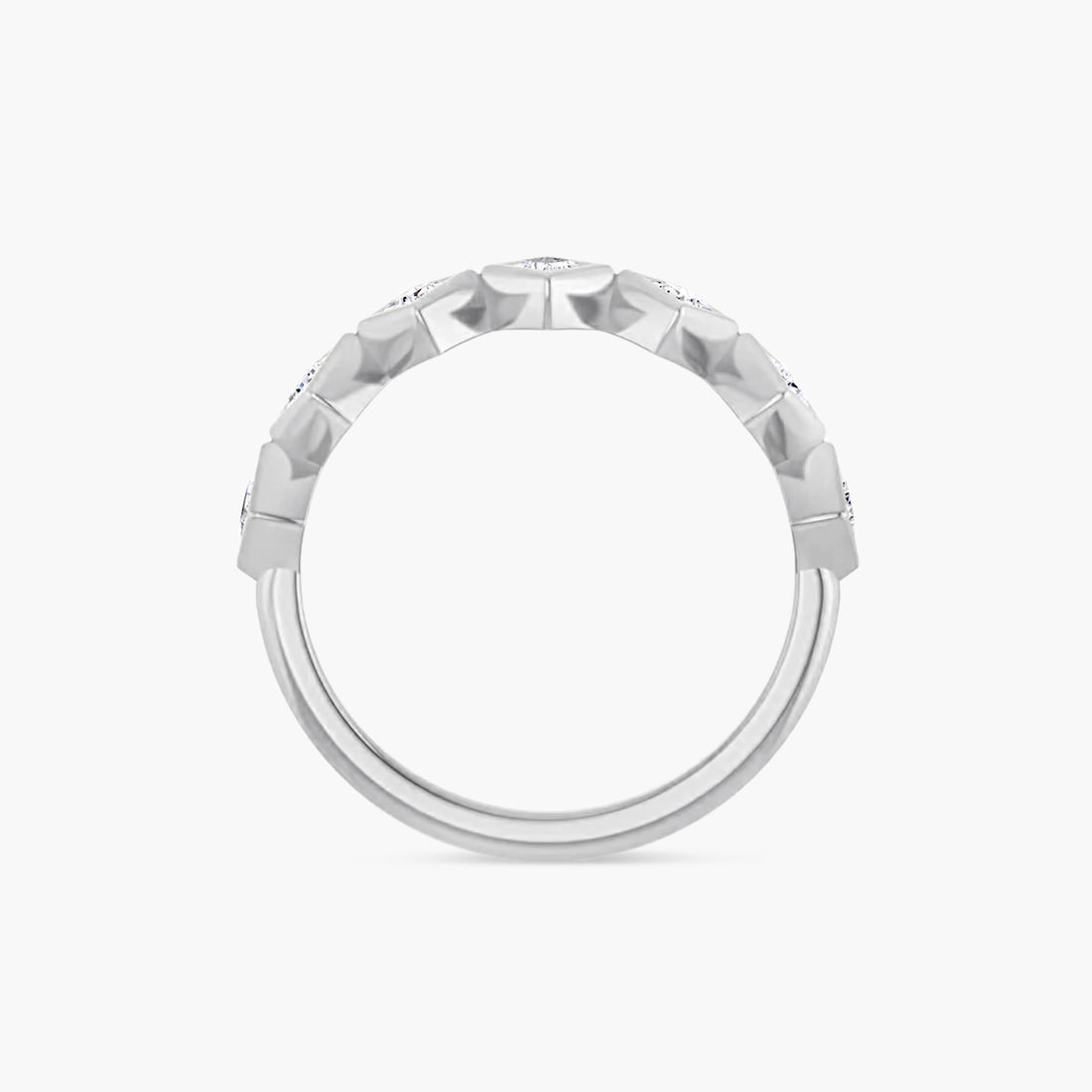 Square Bezel-Set Anniversary Band
