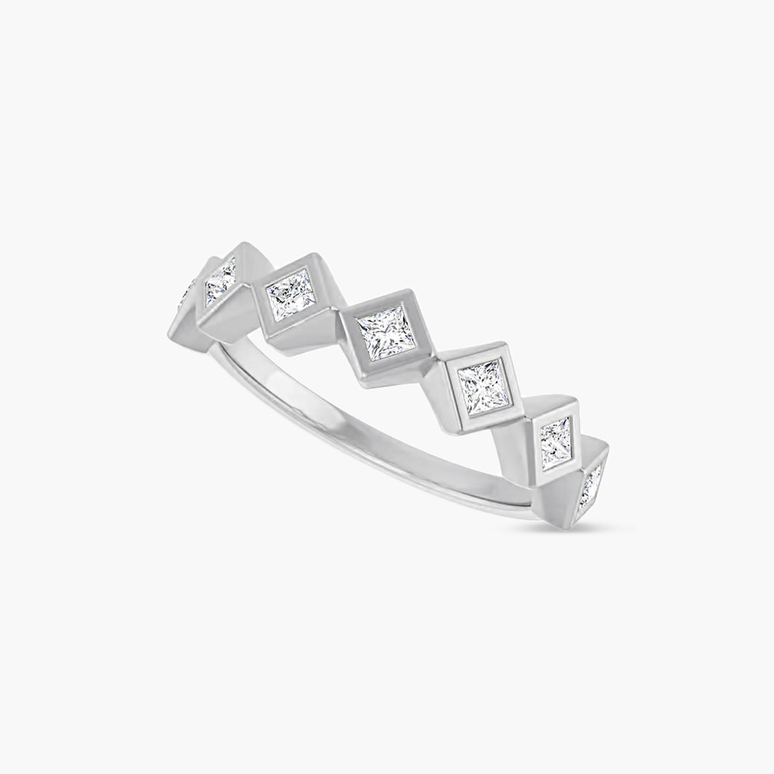 Square Bezel-Set Anniversary Band