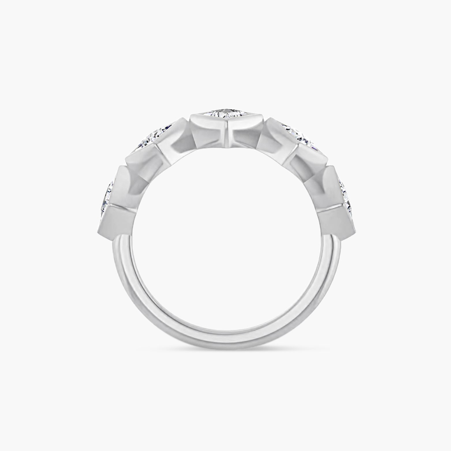 Square Bezel-Set Anniversary Band