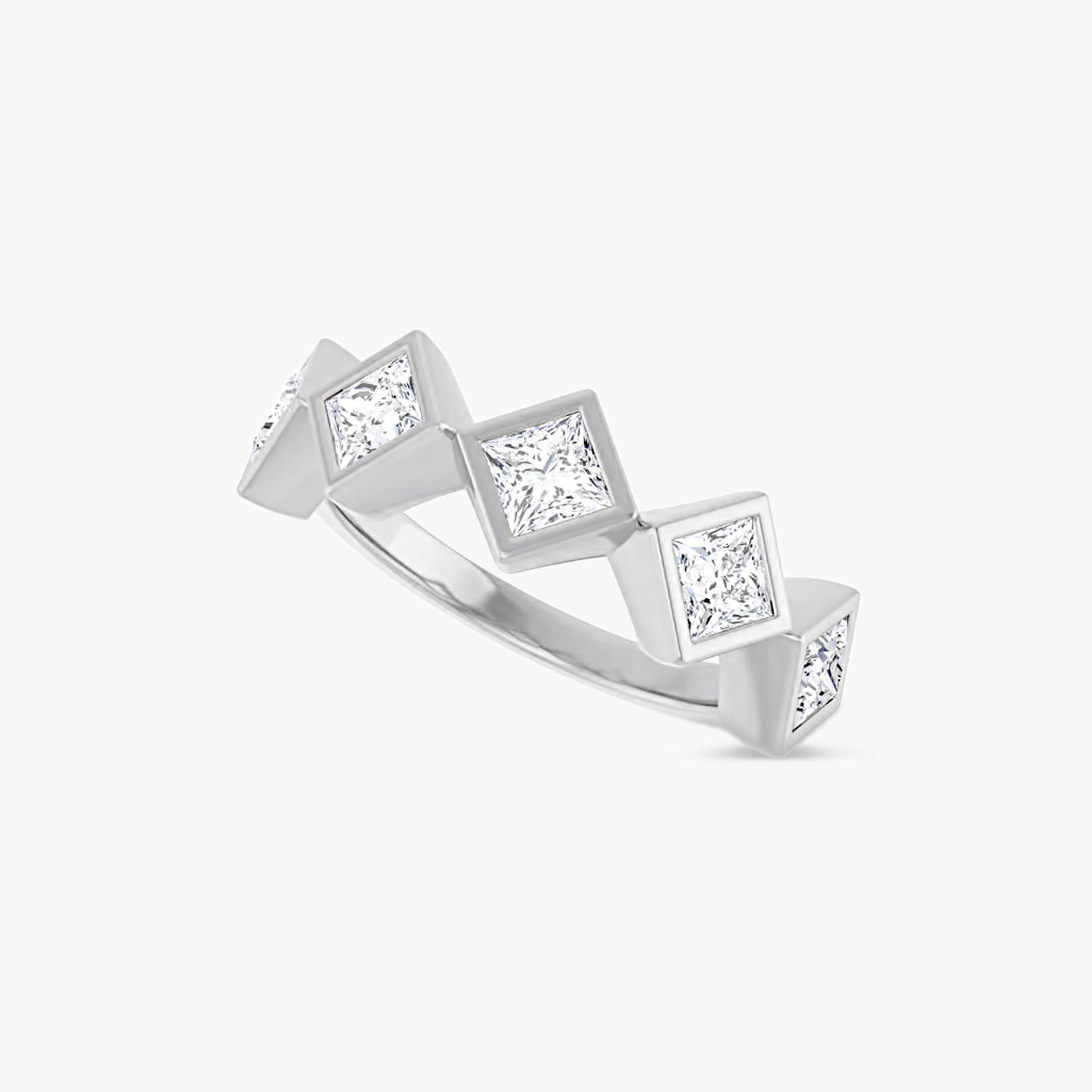 Square Bezel-Set Anniversary Band