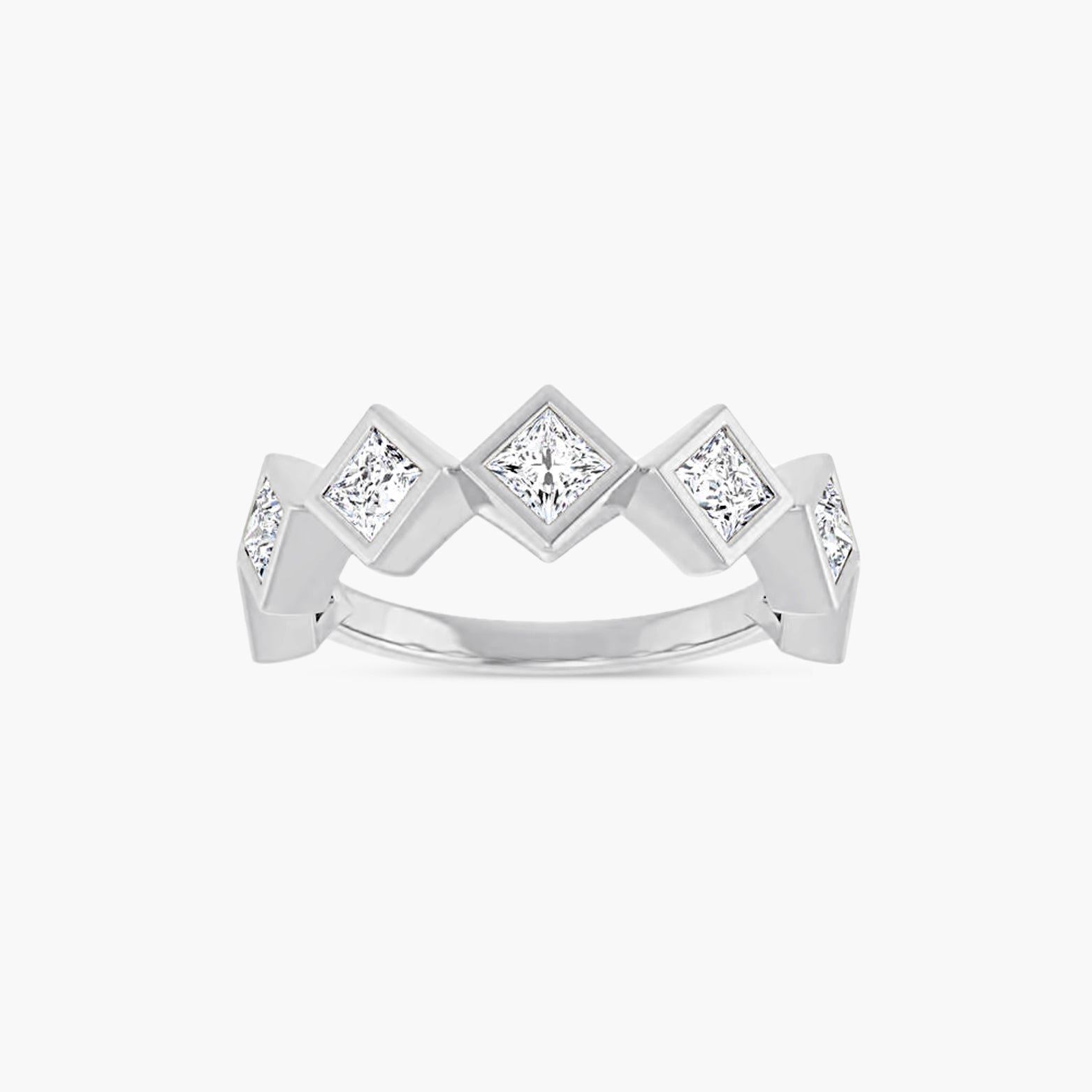 Square Bezel-Set Anniversary Band