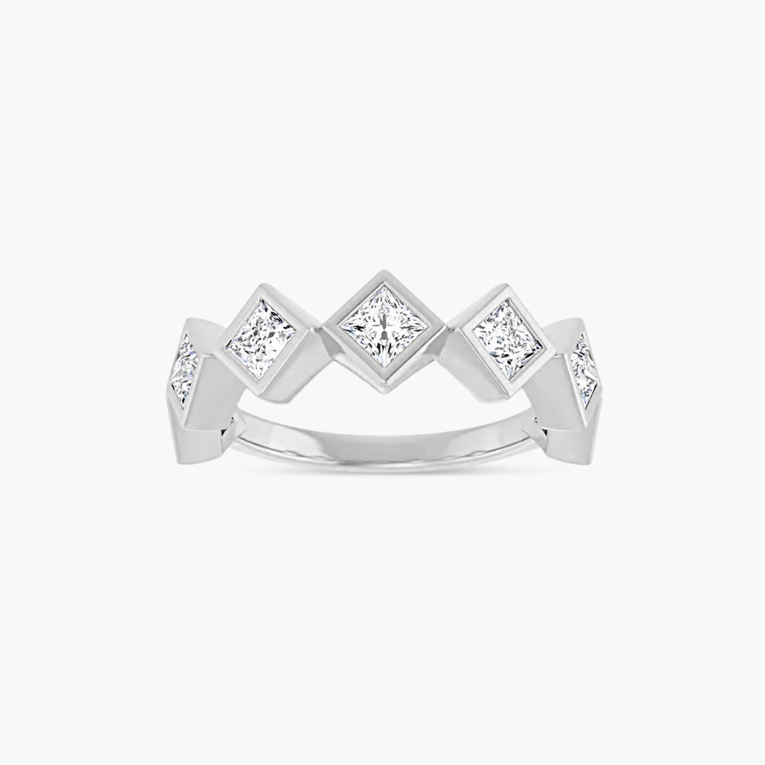 Square Bezel-Set Anniversary Band
