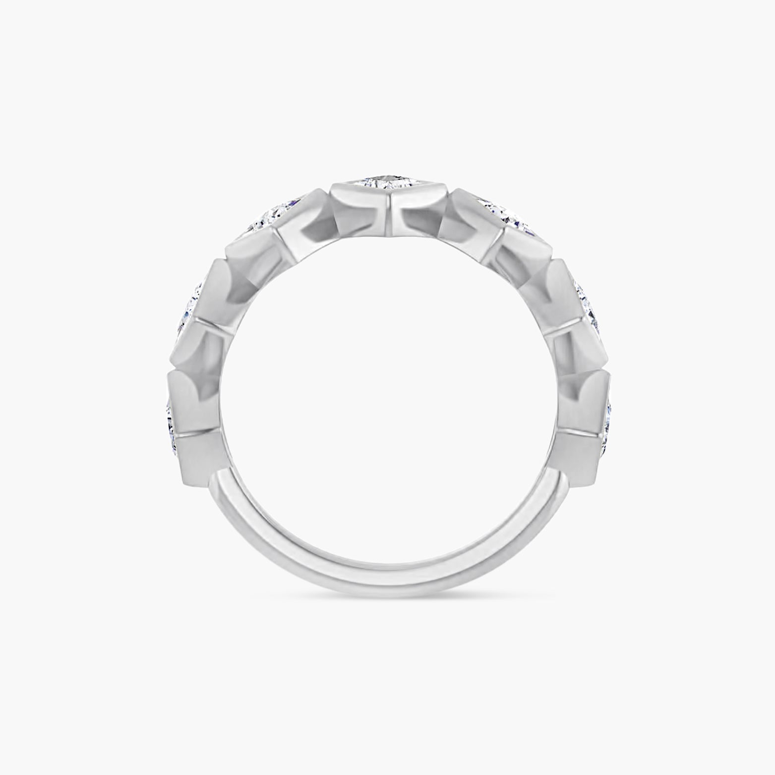 Square Bezel-Set Anniversary Band