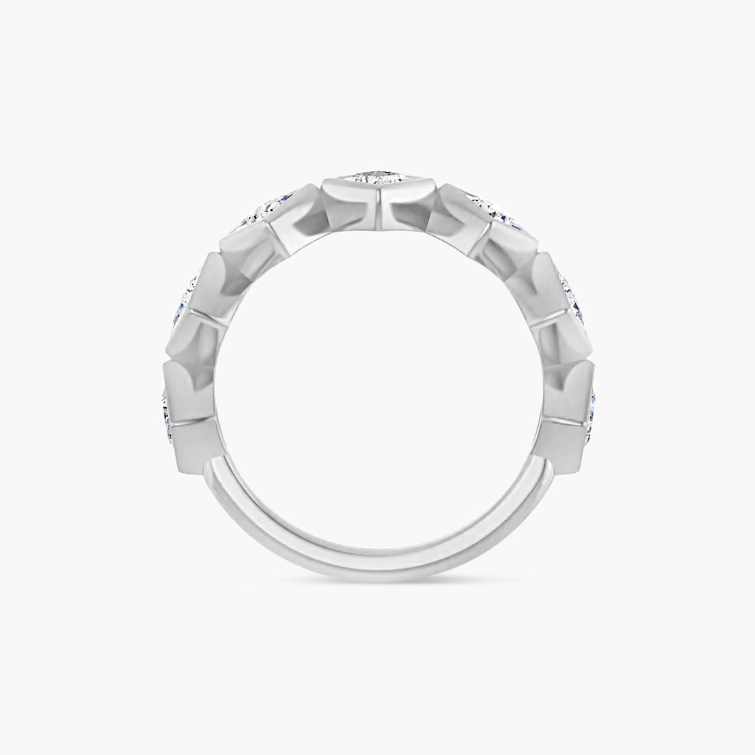 Square Bezel-Set Anniversary Band