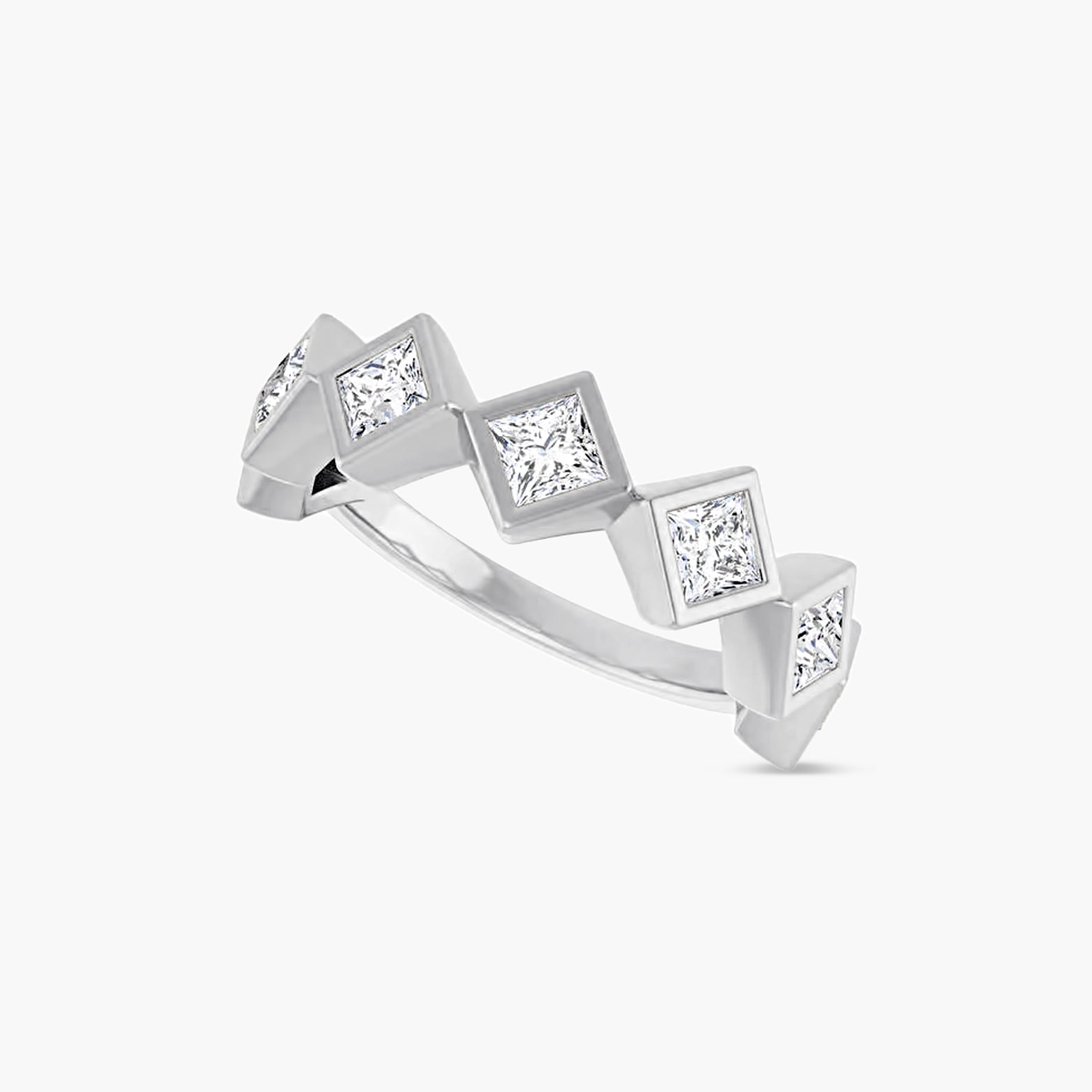 Square Bezel-Set Anniversary Band