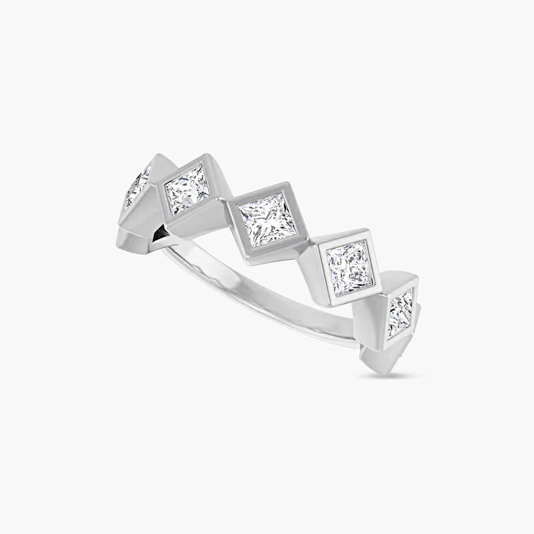 Square Bezel-Set Anniversary Band