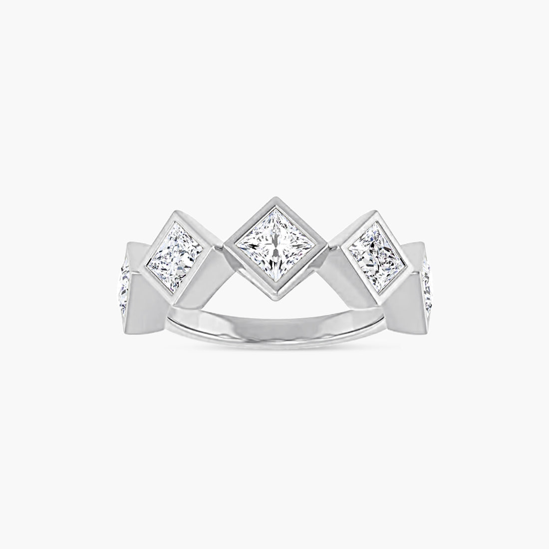 Square Bezel-Set Anniversary Band