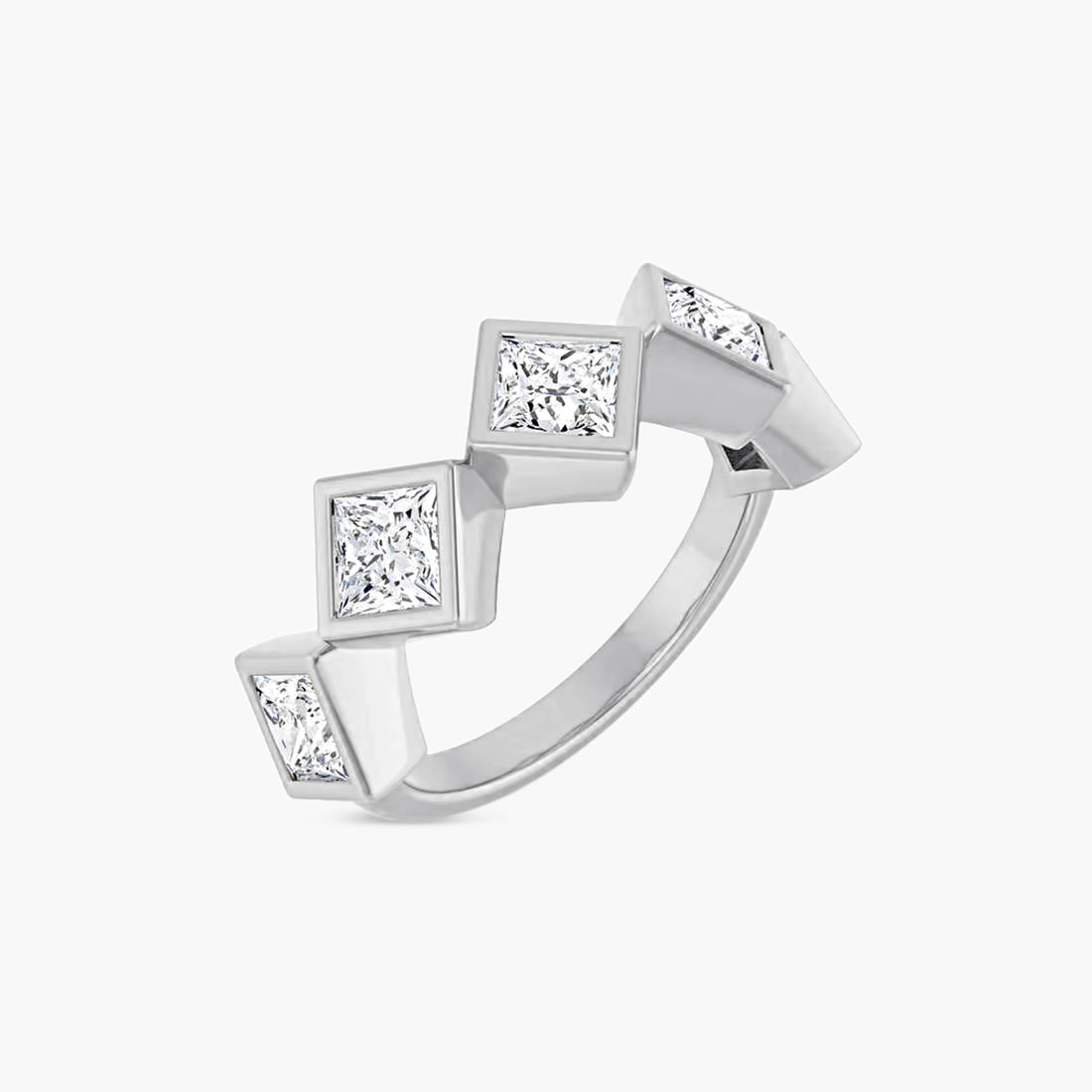 Square Bezel-Set Anniversary Band
