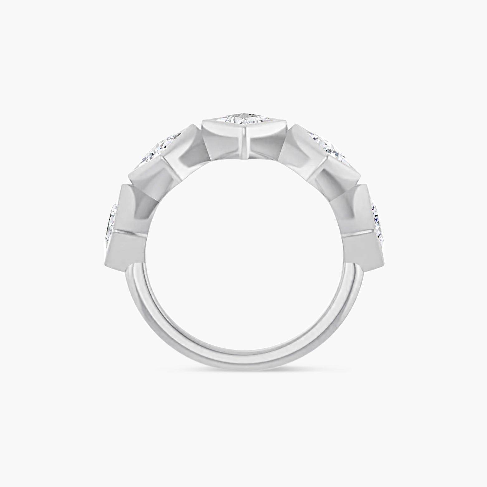 Square Bezel-Set Anniversary Band