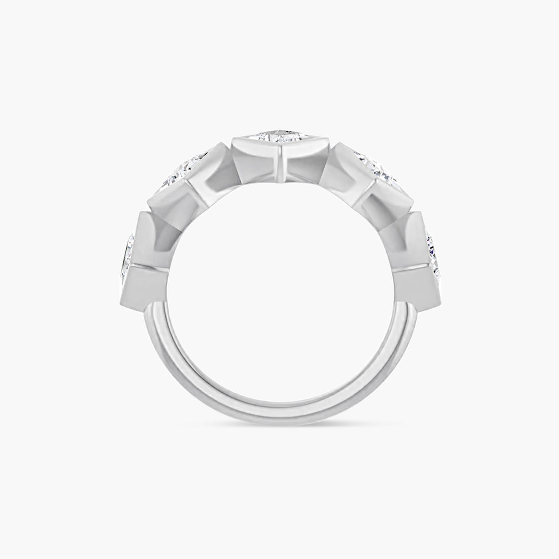 Square Bezel-Set Anniversary Band
