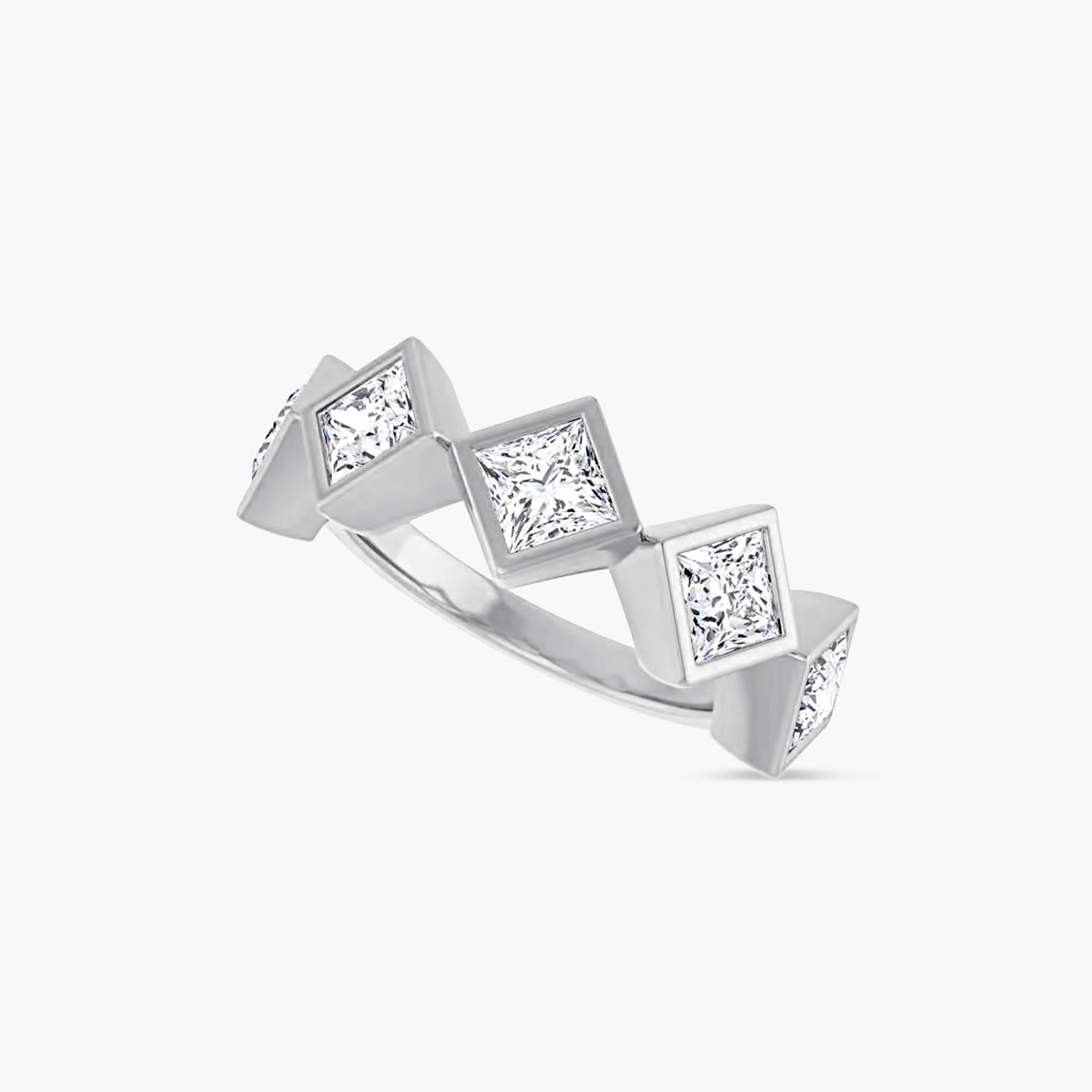 Square Bezel-Set Anniversary Band