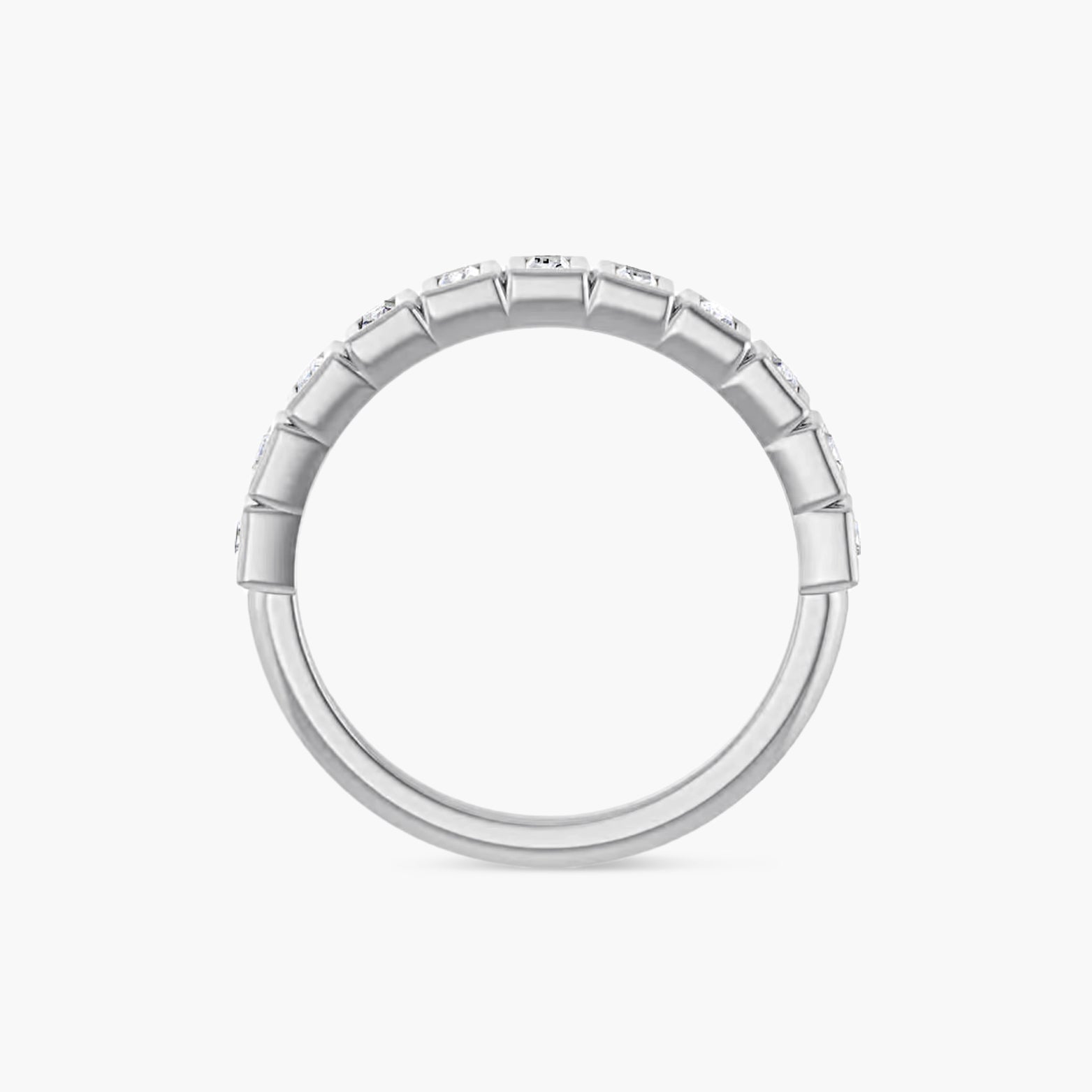 Straight Baguette Bezel-Set Anniversary Band