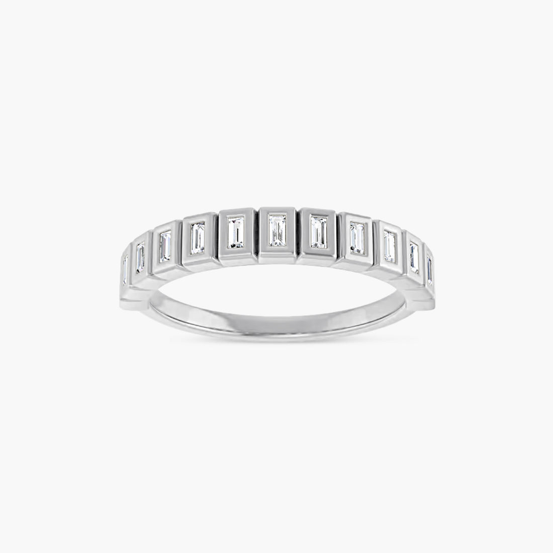 Straight Baguette Bezel-Set Anniversary Band