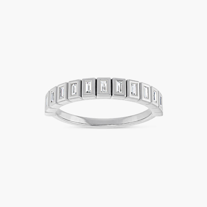 Straight Baguette Bezel-Set Anniversary Band