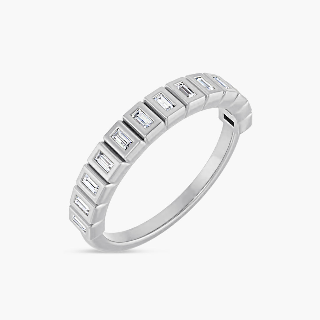 Straight Baguette Bezel-Set Anniversary Band