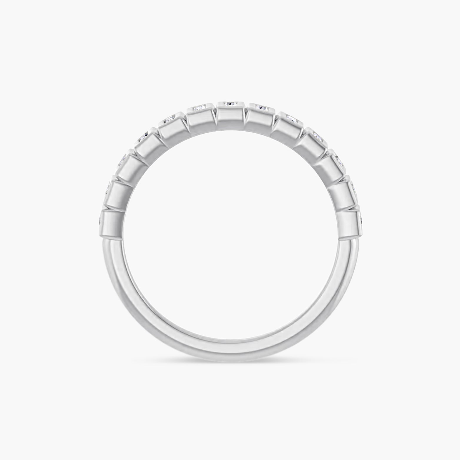 Straight Baguette Bezel-Set Anniversary Band