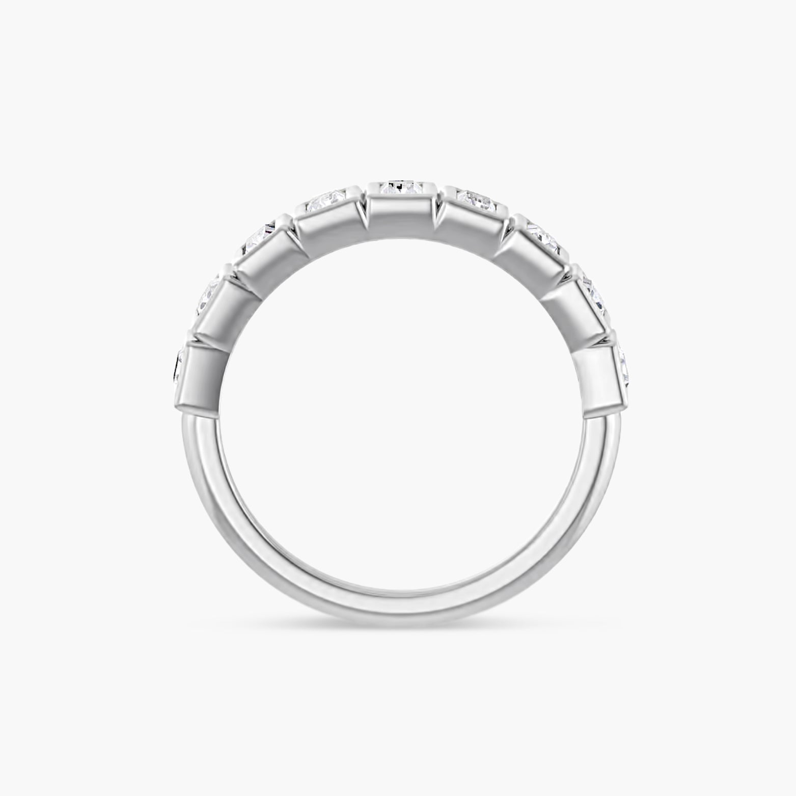 Straight Baguette Bezel-Set Anniversary Band