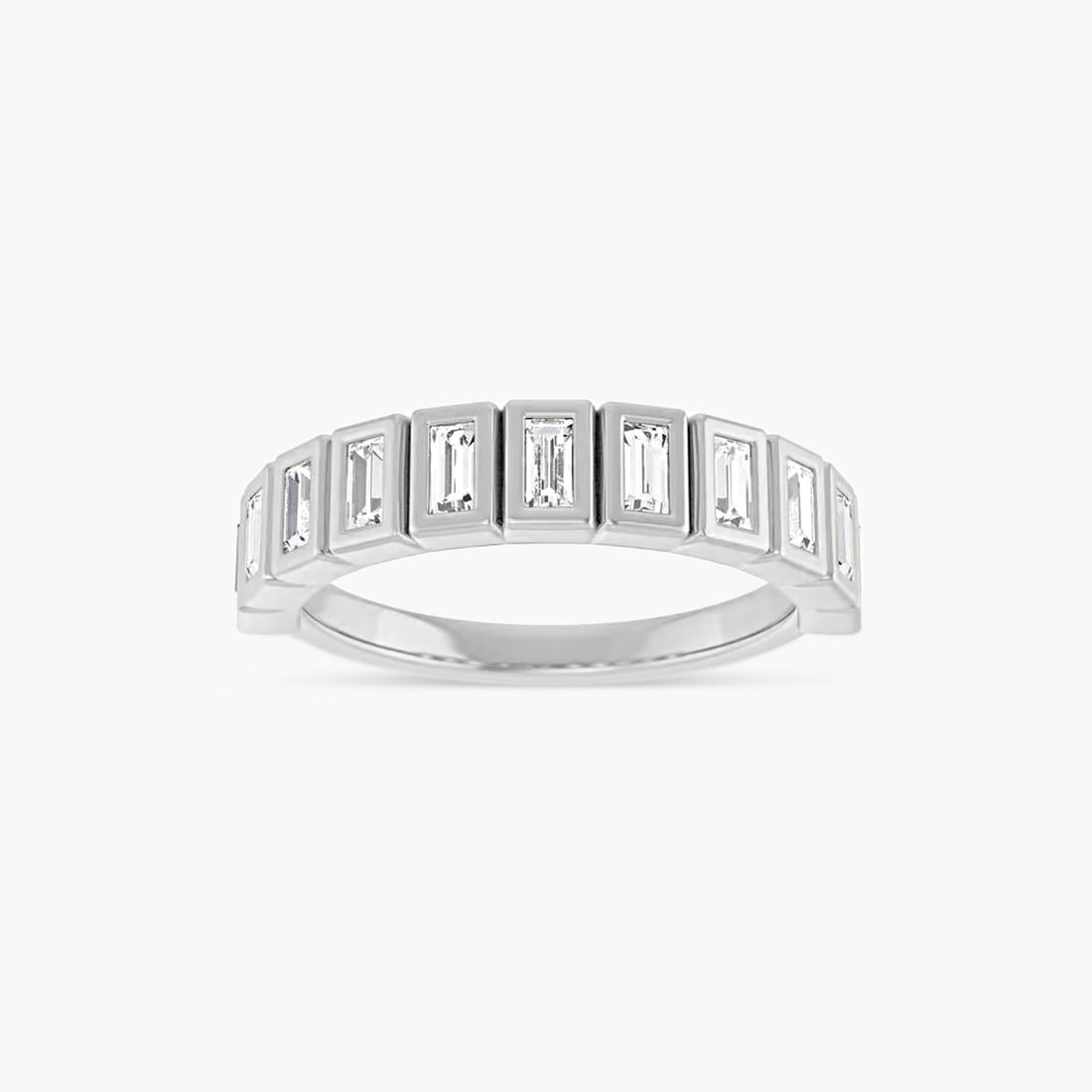 Straight Baguette Bezel-Set Anniversary Band