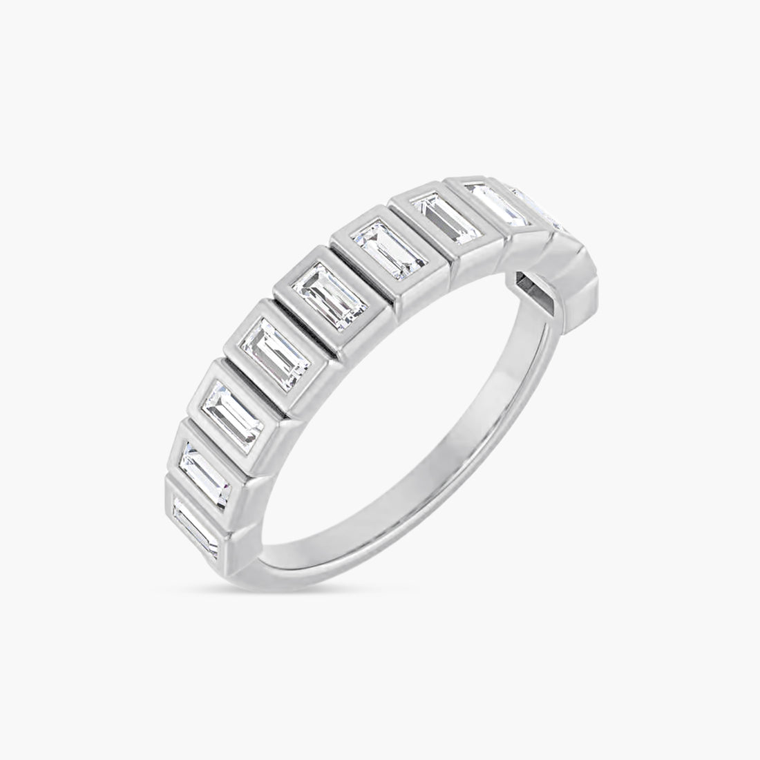 Straight Baguette Bezel-Set Anniversary Band