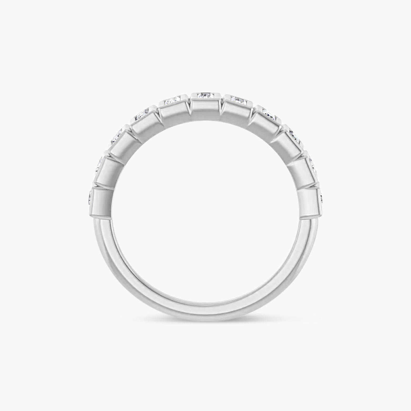 Straight Baguette Bezel-Set Anniversary Band