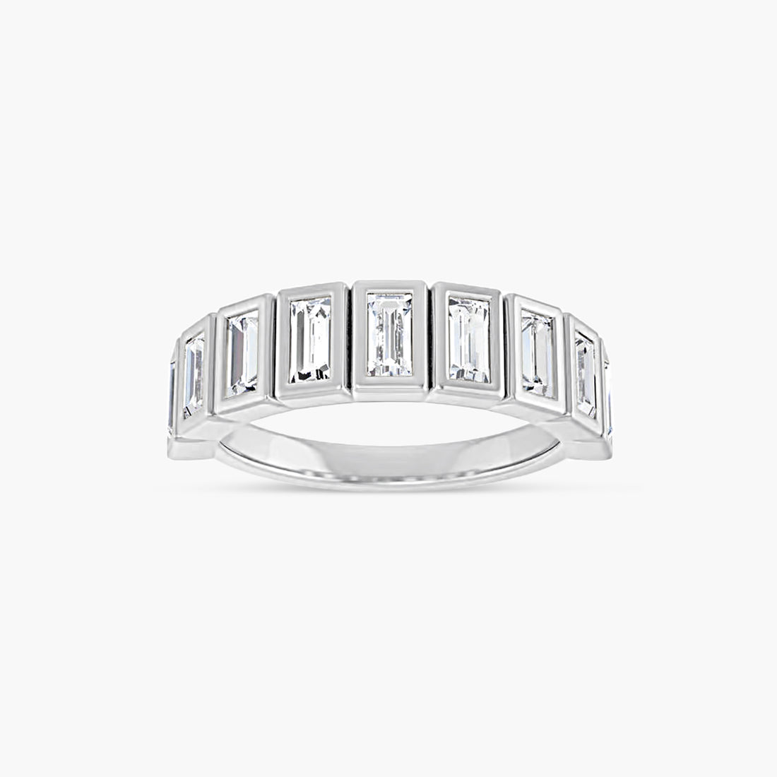 Straight Baguette Bezel-Set Anniversary Band