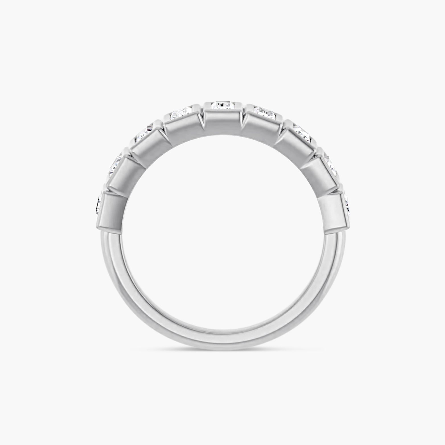 Straight Baguette Bezel-Set Anniversary Band