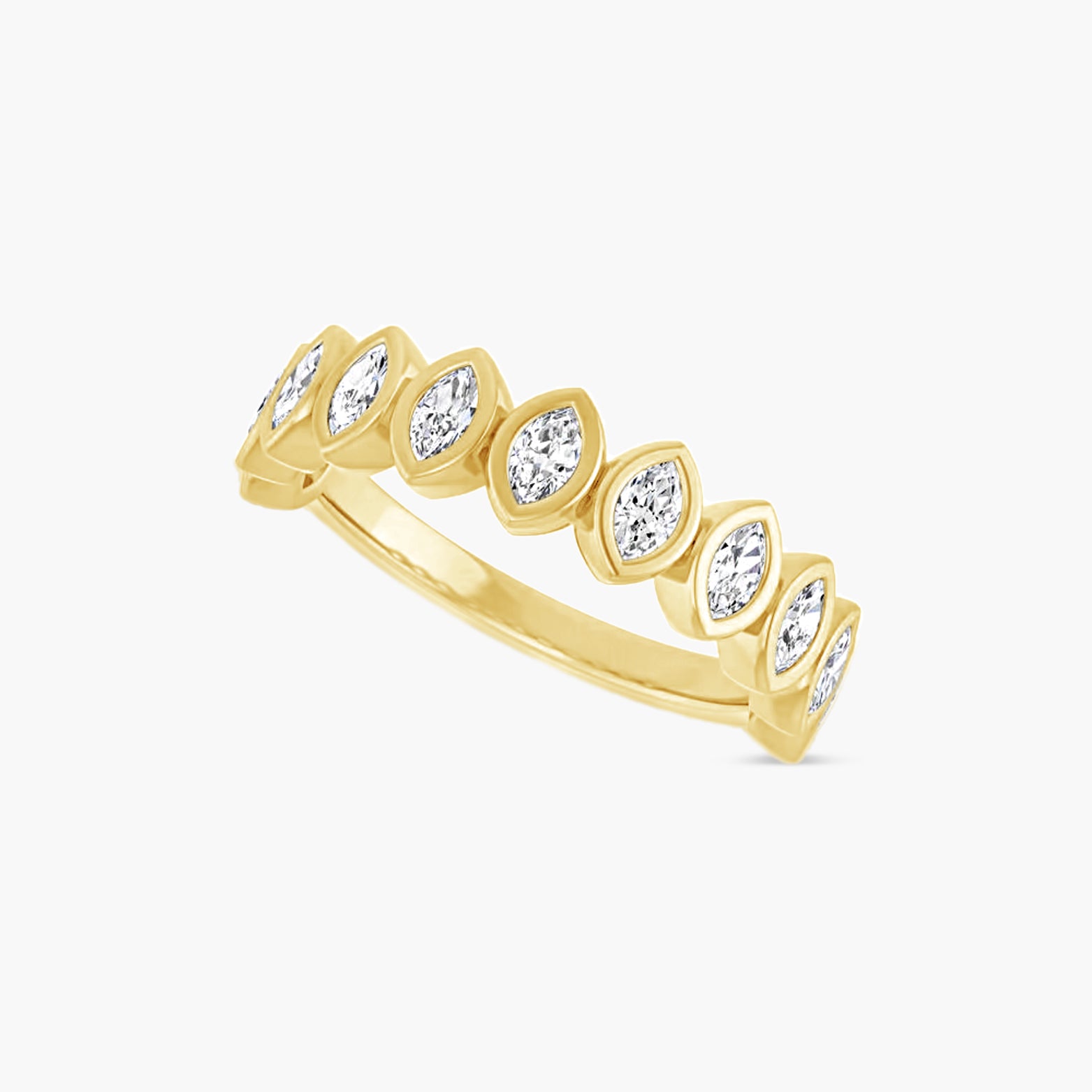 Marquise Bezel-Set Anniversary Band