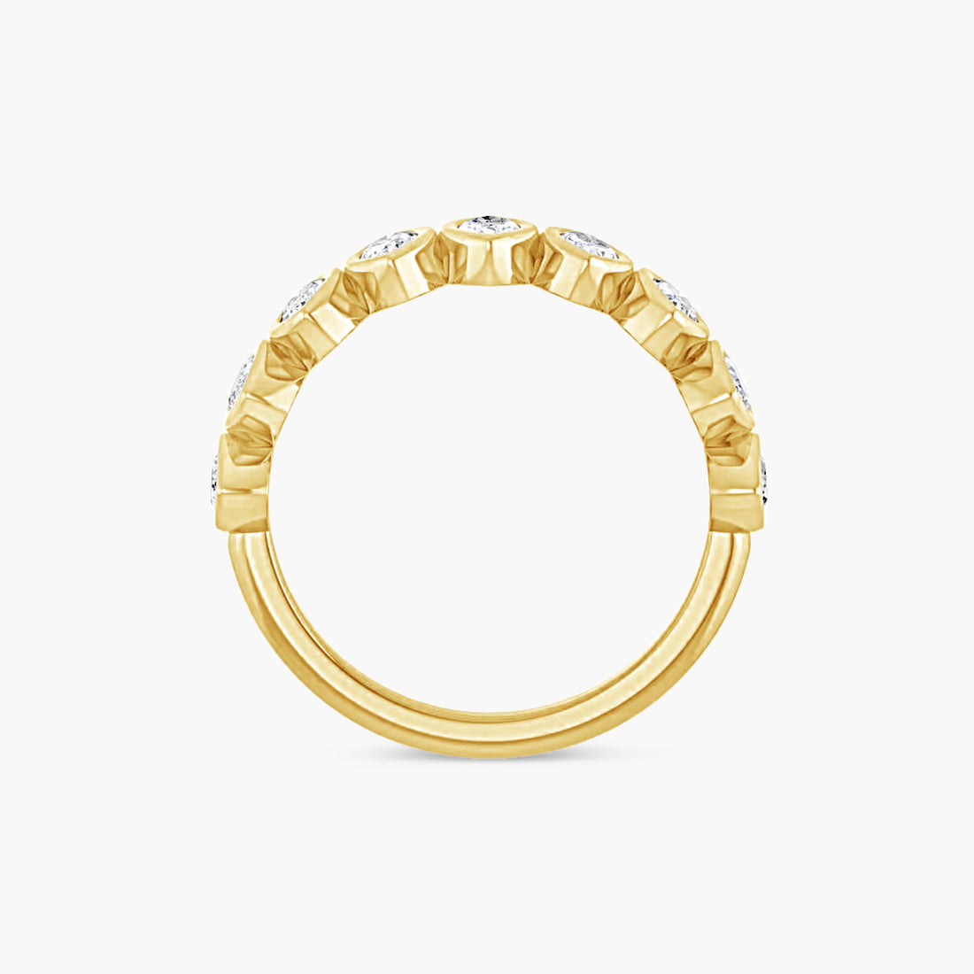 Marquise Bezel-Set Anniversary Band