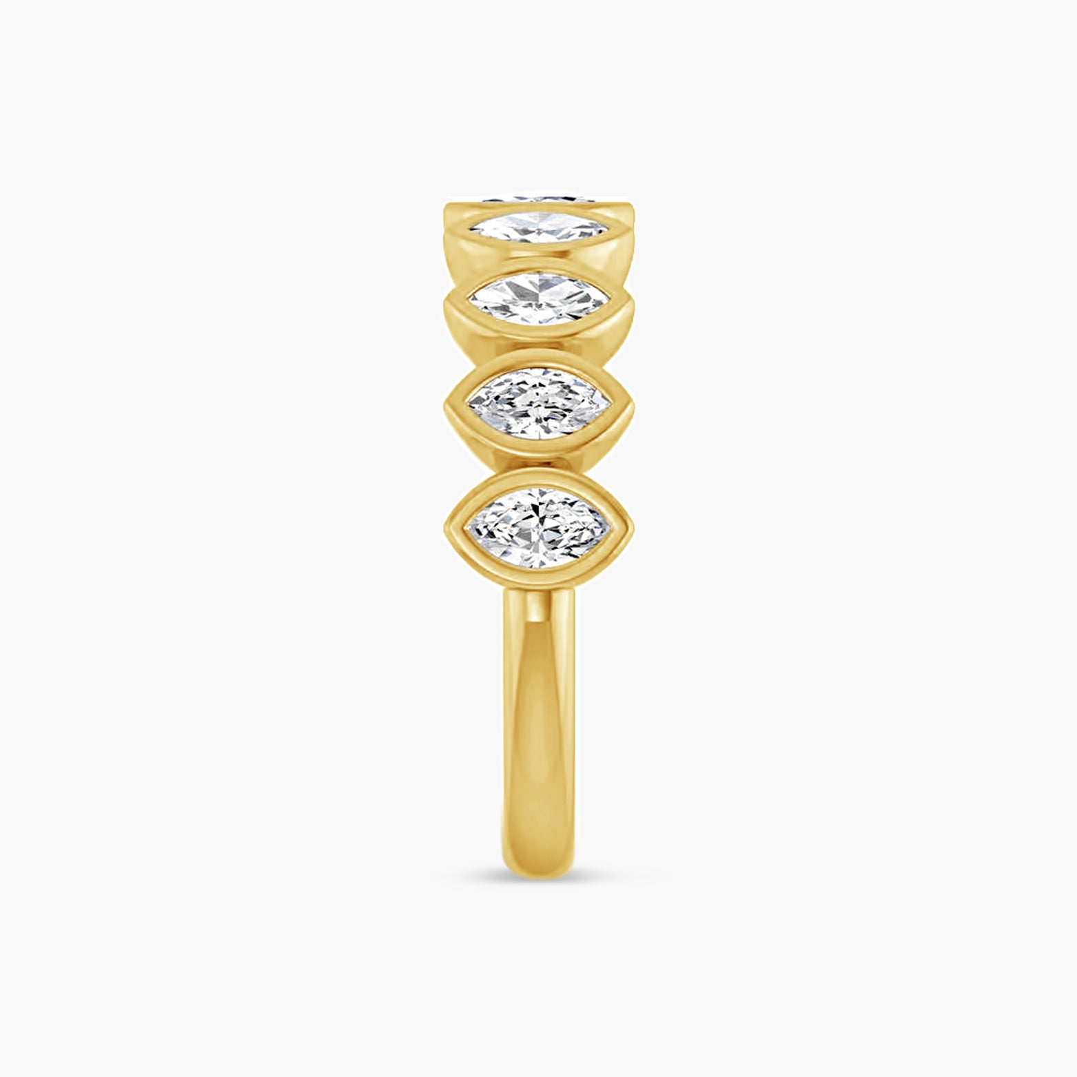 Marquise Bezel-Set Anniversary Band