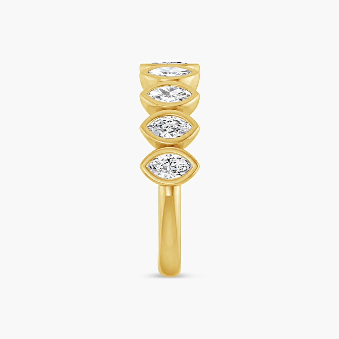 Marquise Bezel-Set Anniversary Band