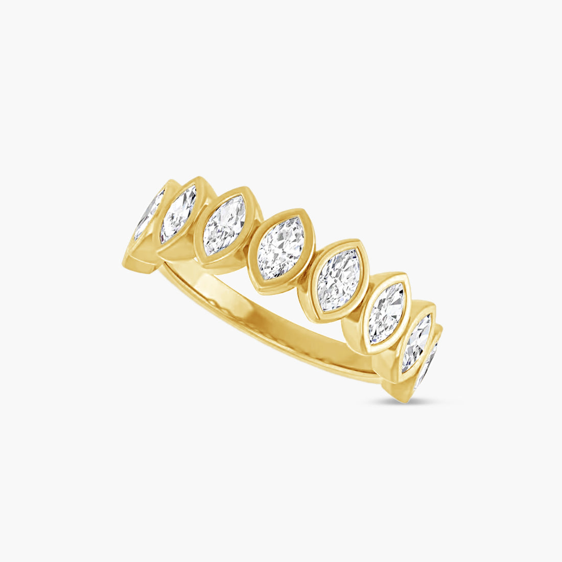 Marquise Bezel-Set Anniversary Band