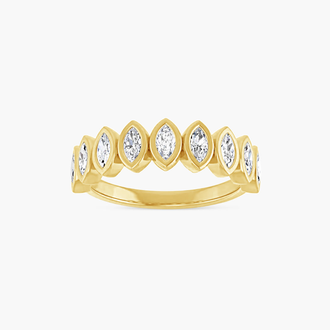 Marquise Bezel-Set Anniversary Band
