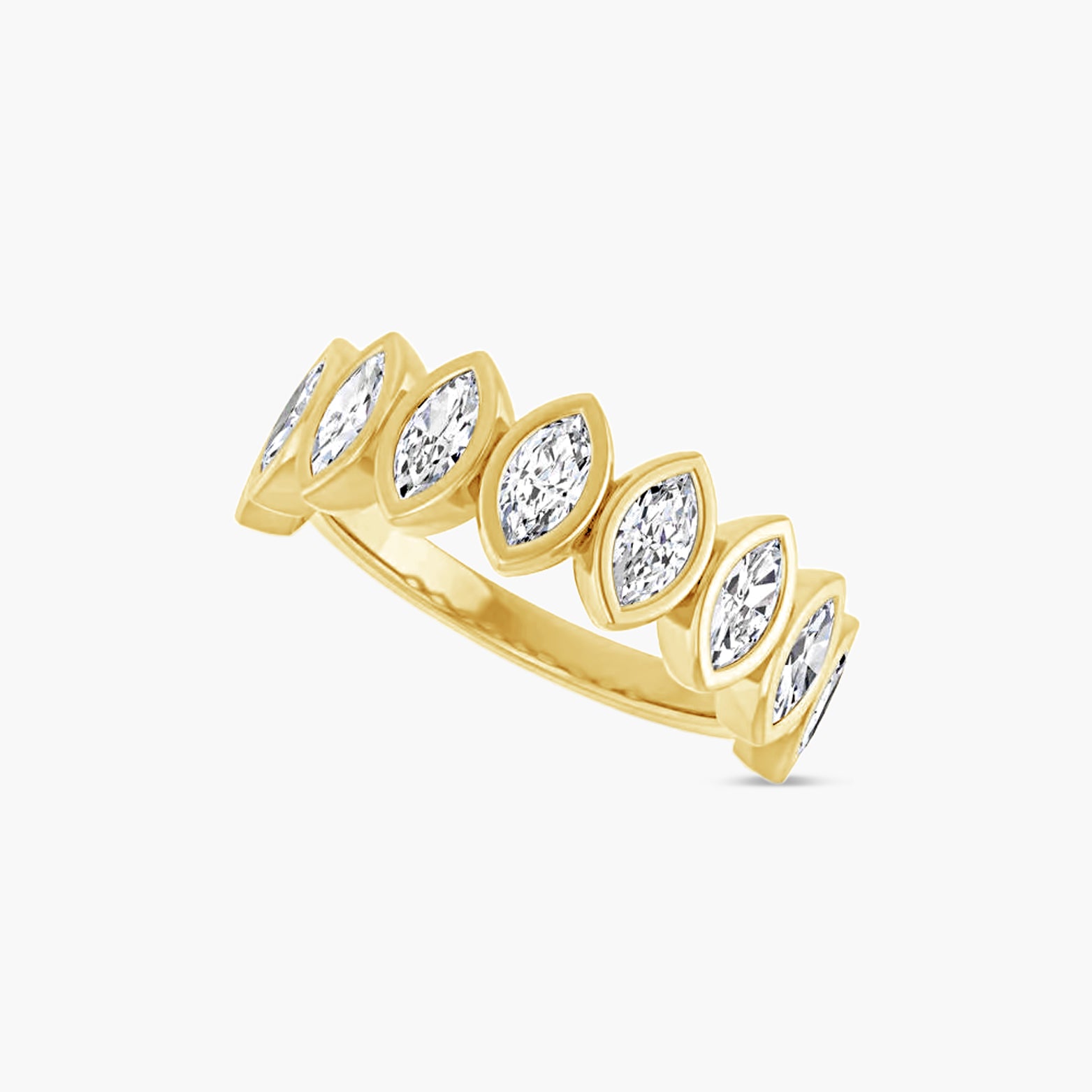 Marquise Bezel-Set Anniversary Band