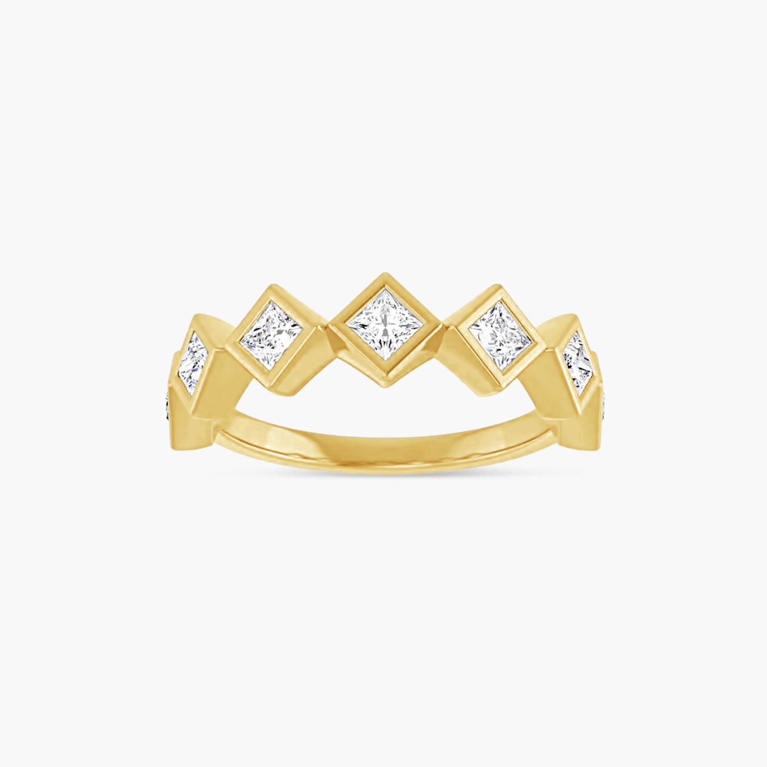 Square Bezel-Set Anniversary Band