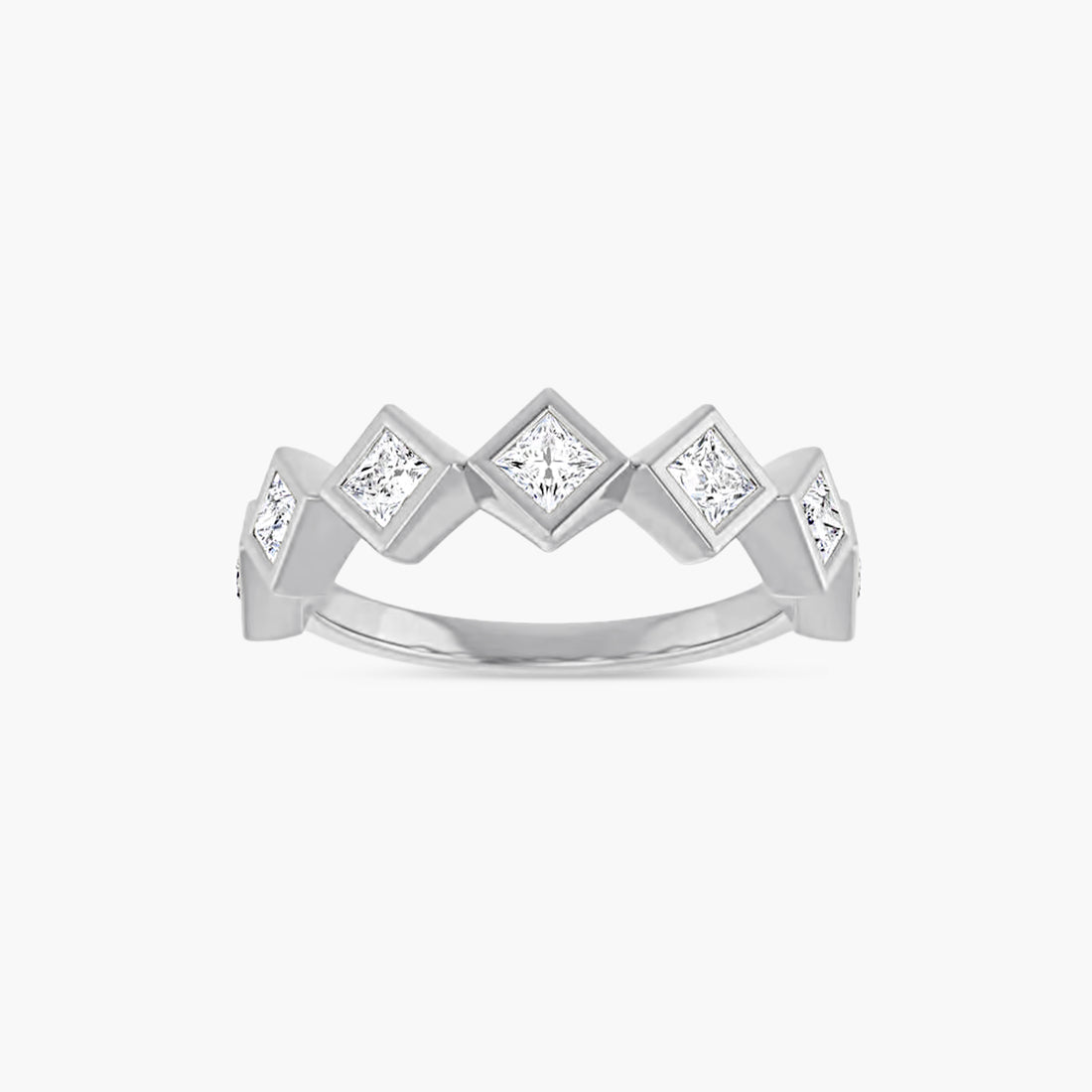 Square Bezel-Set Anniversary Band