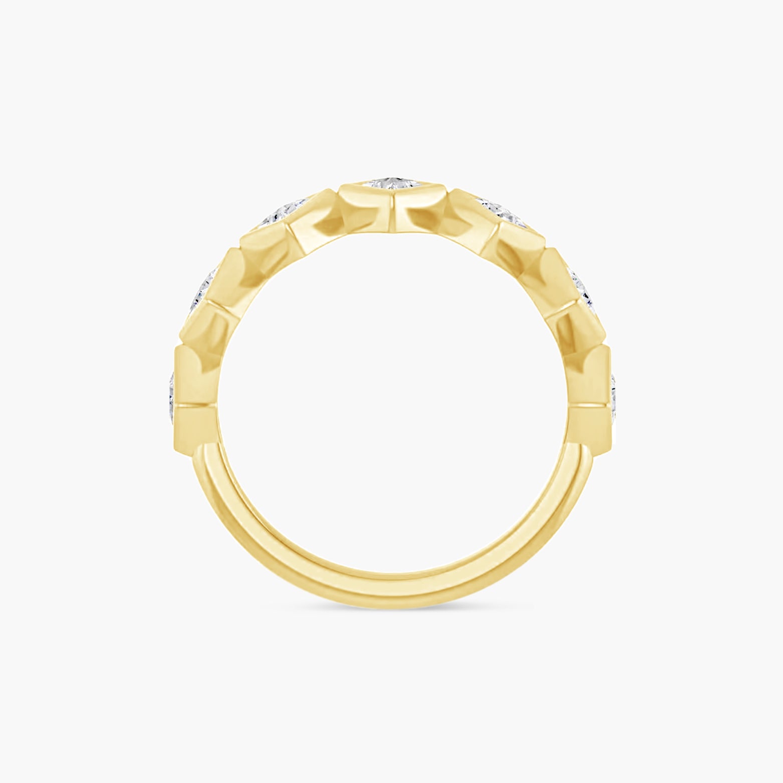 Square Bezel-Set Anniversary Band